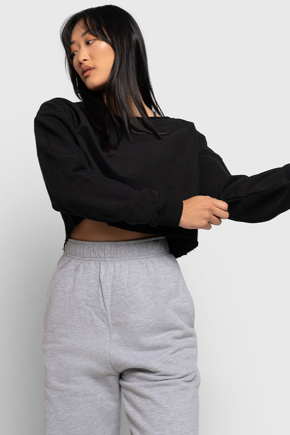 Crew Neck Cropped Pullover - Glory in LA
