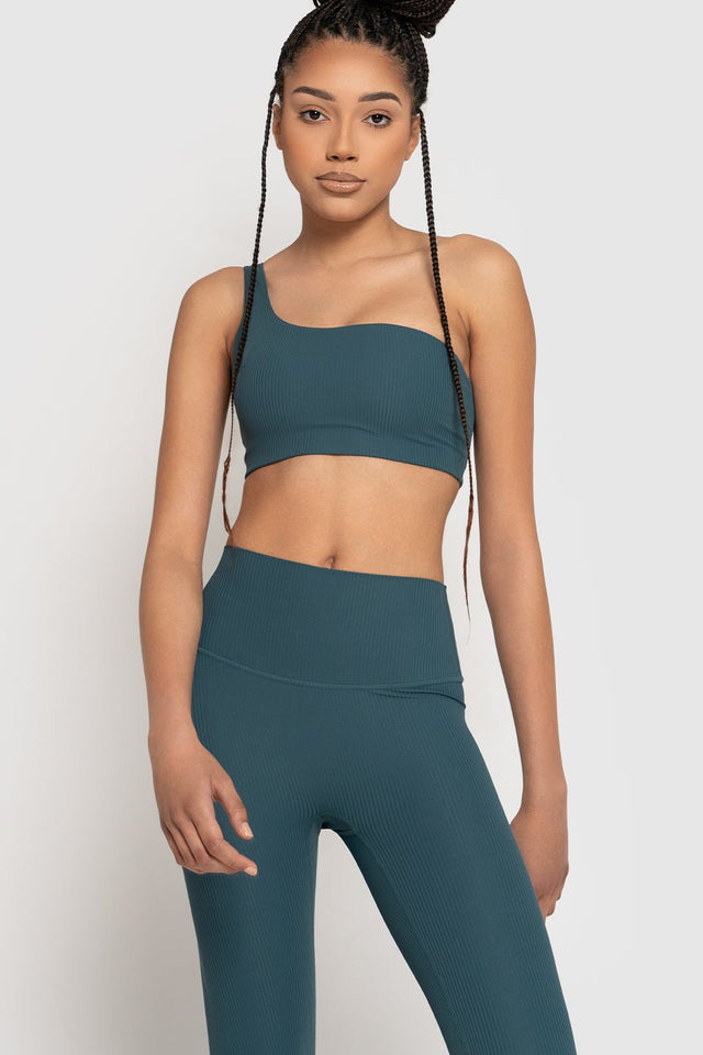 Ribbed Energy Asymmetrical Bra - Glory in LA